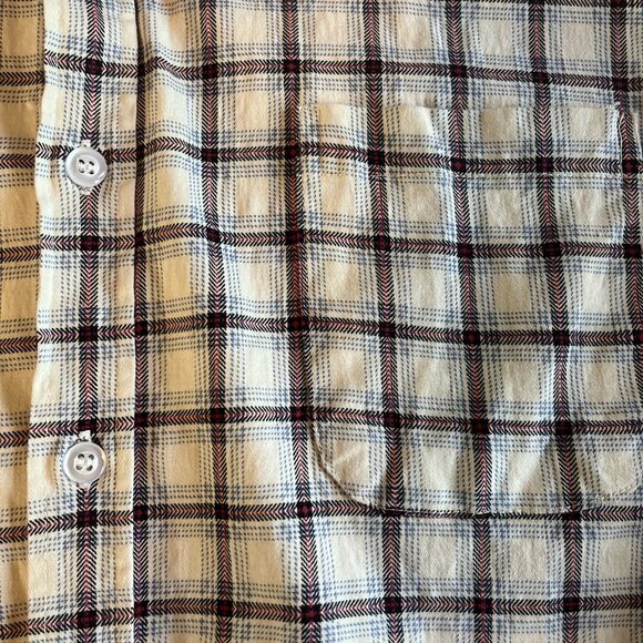 Vintage Abercrombie & Fitch Shirt Boys XL White Red Plaid Long Sleeve Rare Tag - Picture 4 of 11